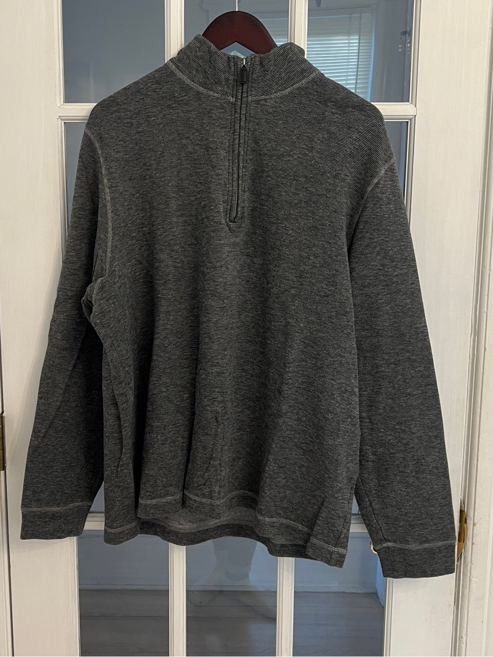BUGATCHI Men’s Dark Gray 1/4 Zip Pullover Jacket Size XL